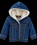 Wrangler Little Girl’s Sherpa Lined Hooded Denim Jacket