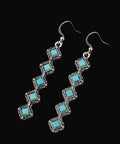Long Boho Turquoise Earrings