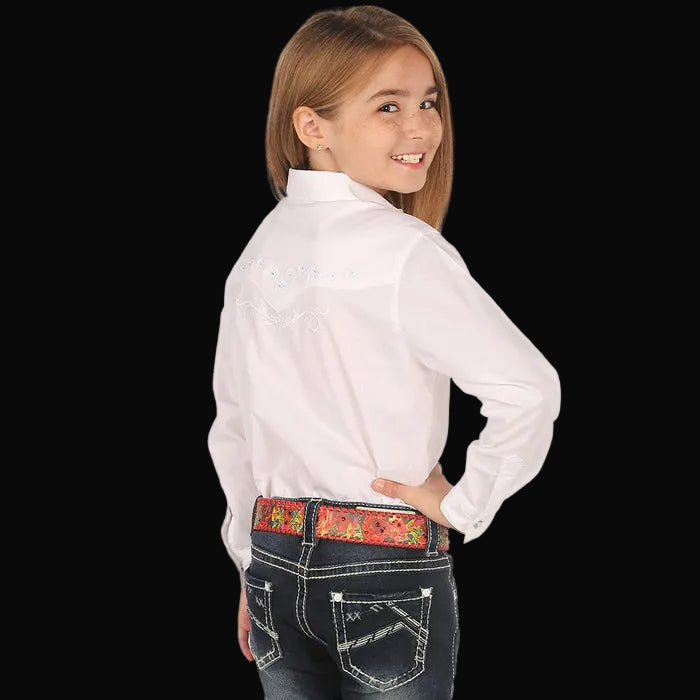 Wrangler Girls Western Top - White