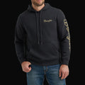 Wrangler Mens Regular Fit Graphic Hoodie: Jet Black