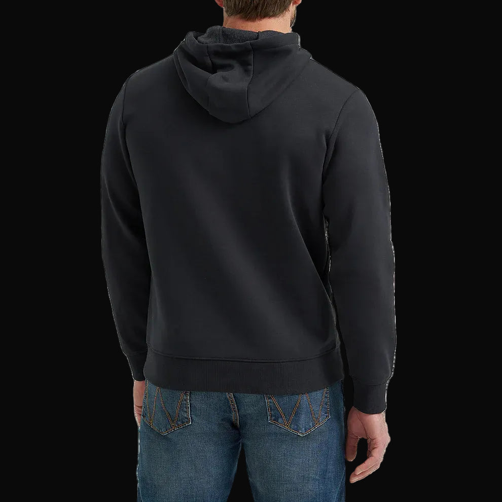 Wrangler Mens Regular Fit Graphic Hoodie: Jet Black