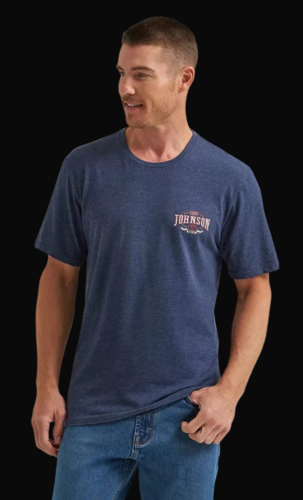 Wrangler Mens Cody Johnson Regular Fit Short Sleeve Graphic T-Shirt