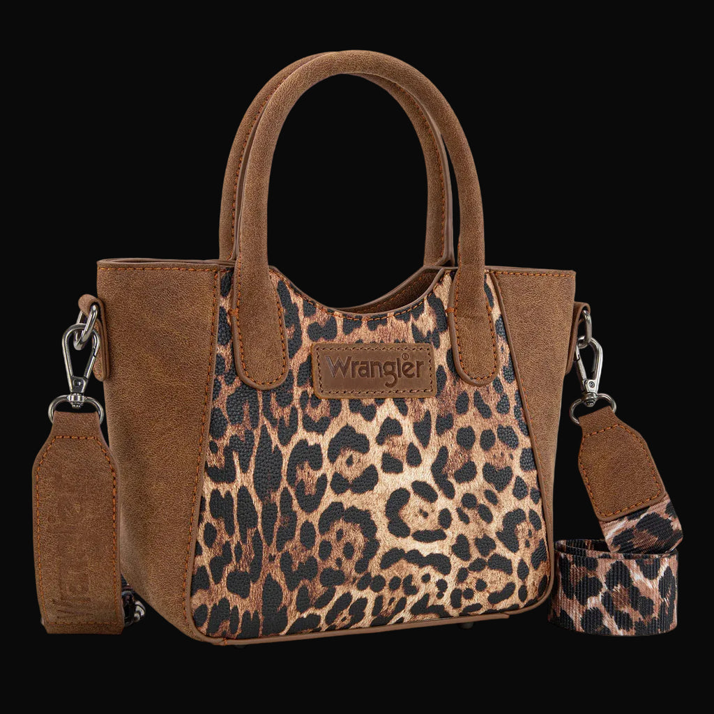 Wrangler Leopard Print Small Tote/Crossbody