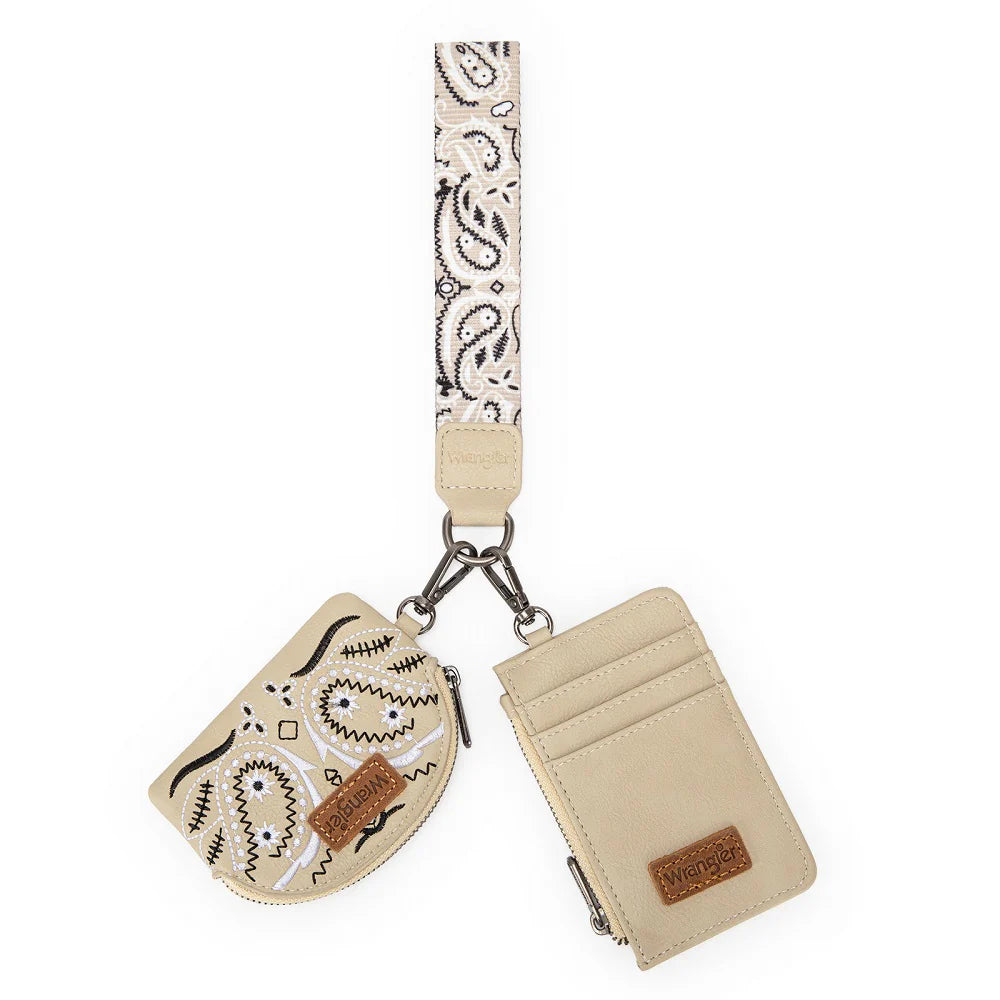 Wrangler Paisley Card Coin Purse Keychain