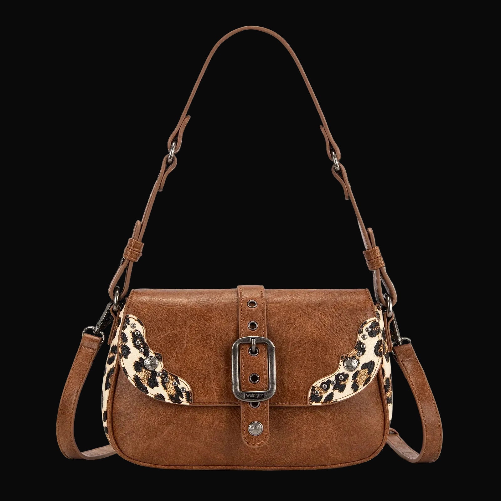 Wrangler Western Buckle Studded Shoulder Crossbody Bag