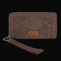 Wrangler Aztec Studded Zip-Around Wallet