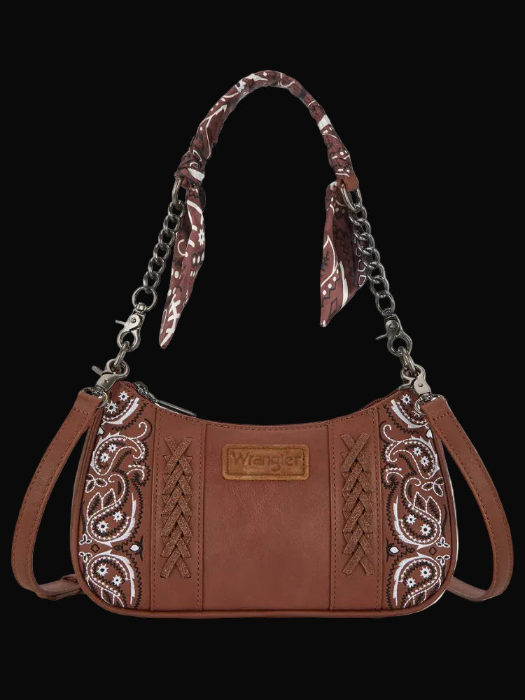 Wrangler Braided Paisley Bandana Shoulder Bag