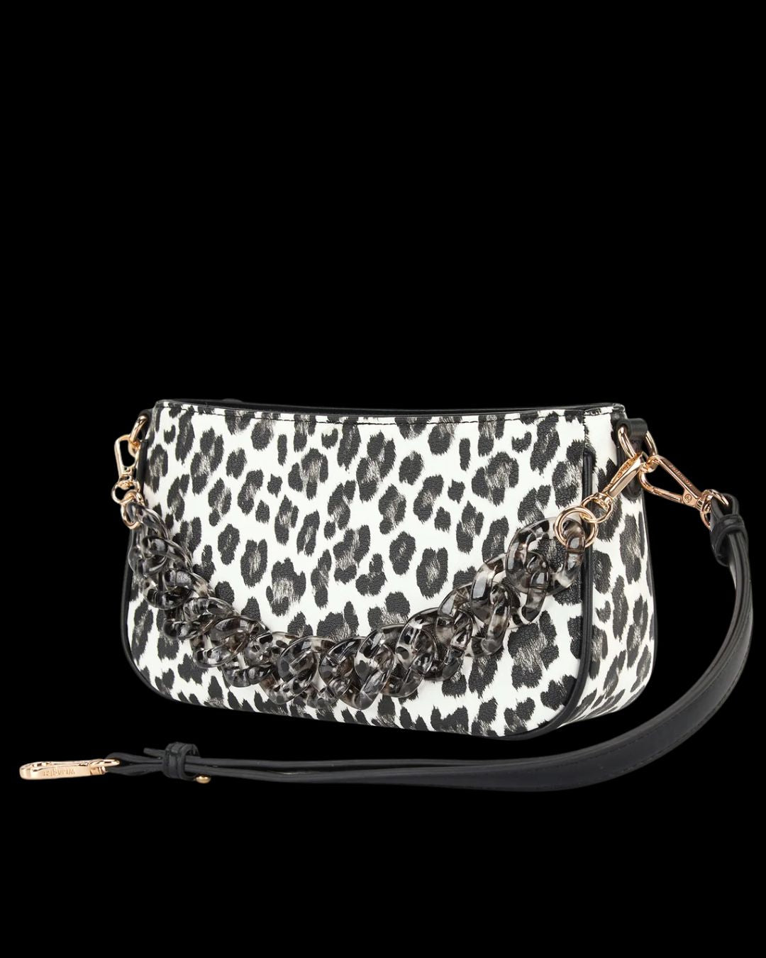 Wrangler Western Leopard Print Shoulder Bag with Chain Detail