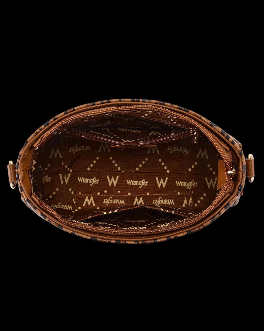 Wrangler Western Leopard Print Shoulder Bag with Chain Detail