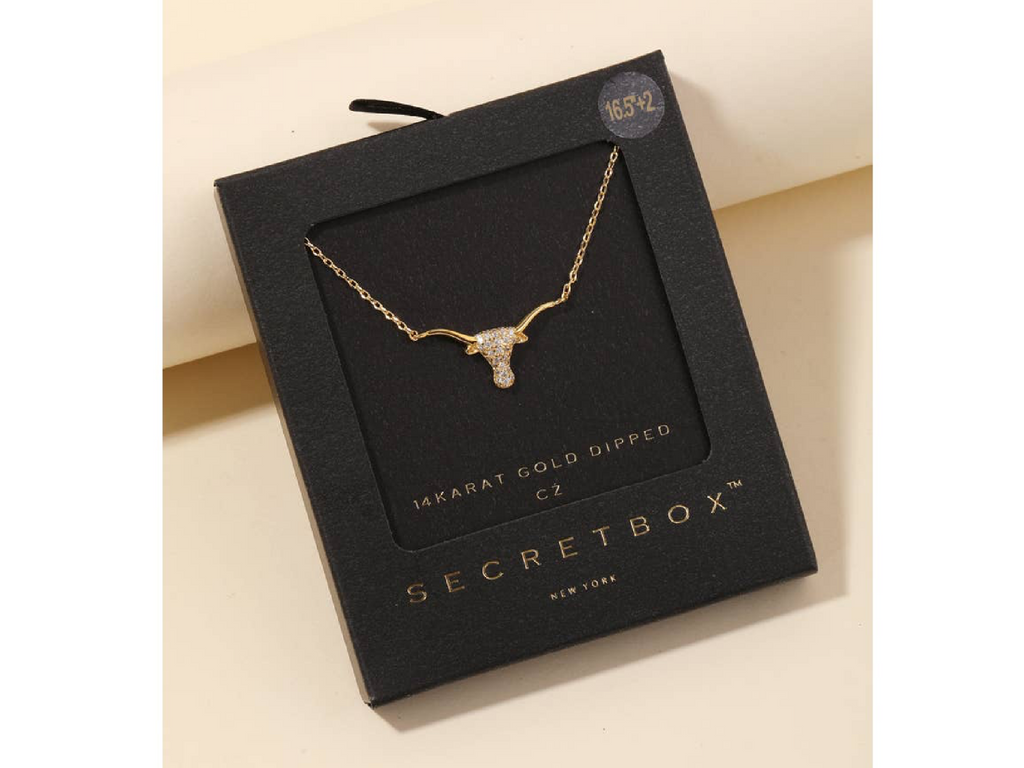Fame Accessories Stud Bull Head Pendant Necklace