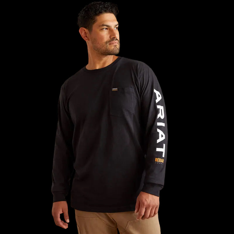 Ariat Men's Rebar Cotton Strong Standard Logo Pocket T-Shirt