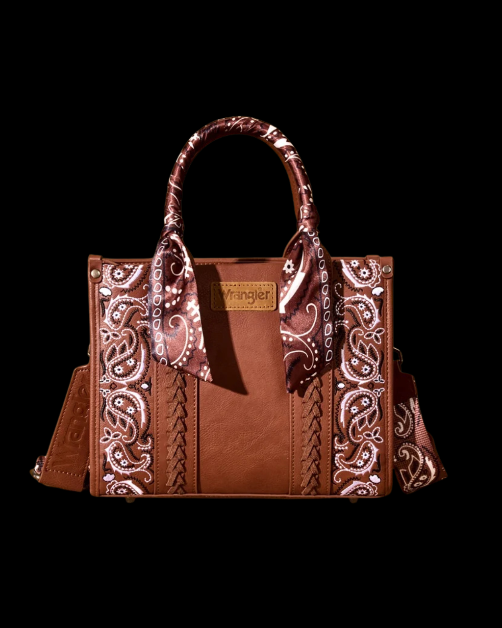 Wrangler Braided Paisley Bandana Tote Bag