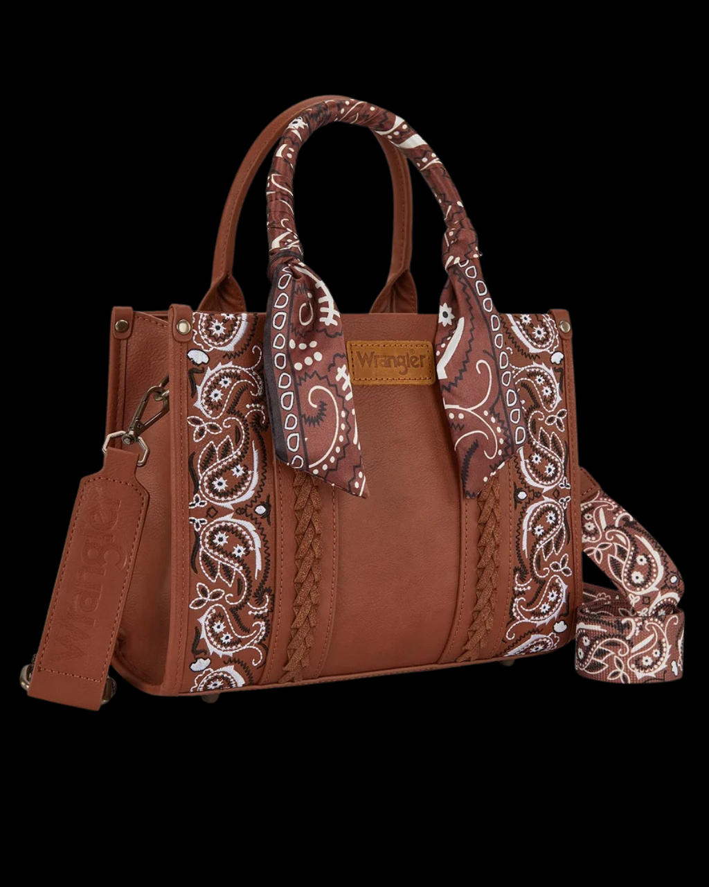 Wrangler Braided Paisley Bandana Tote Bag