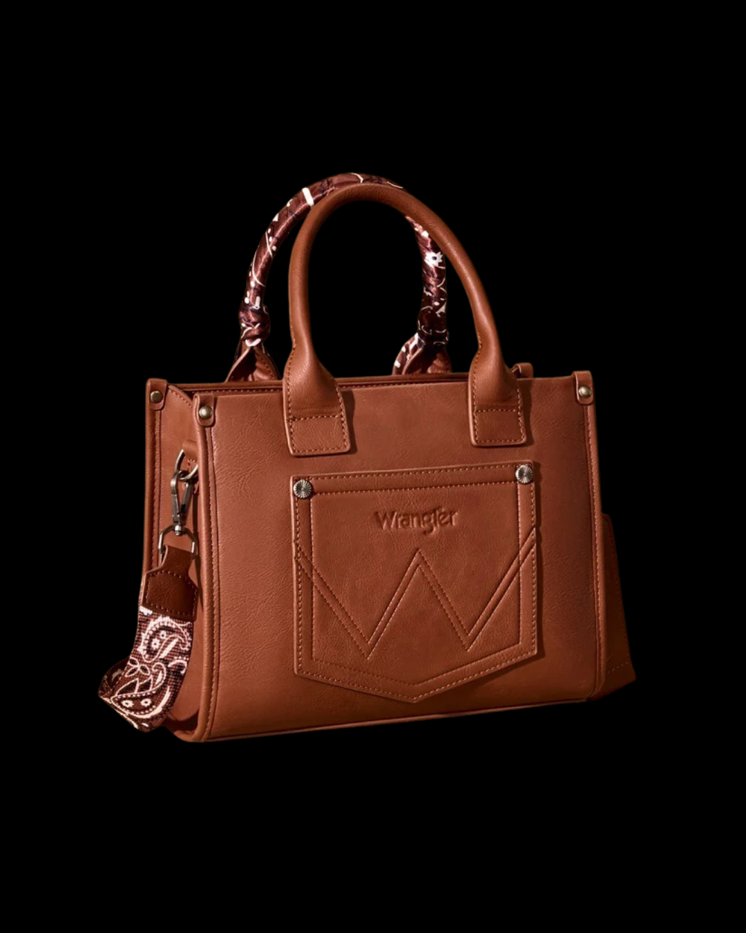 Wrangler Braided Paisley Bandana Tote Bag