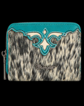 Wrangler Genuine Hair-On Cowhide Zip-Around Wallet