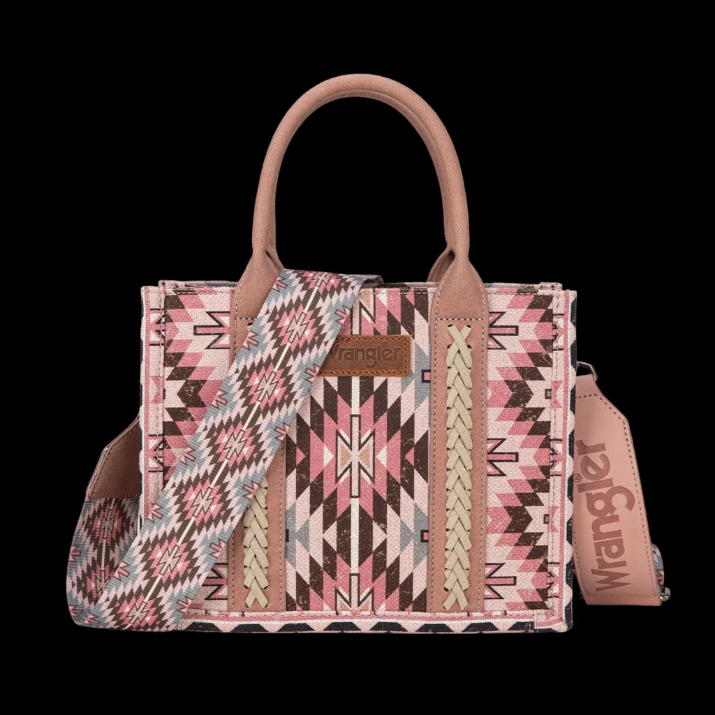 Wrangler Southwestern Pattern Dual Sided Print -Tote/Crossbody