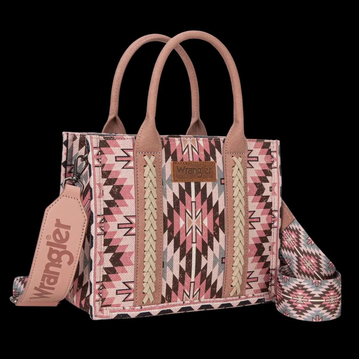 Wrangler Southwestern Pattern Dual Sided Print -Tote/Crossbody