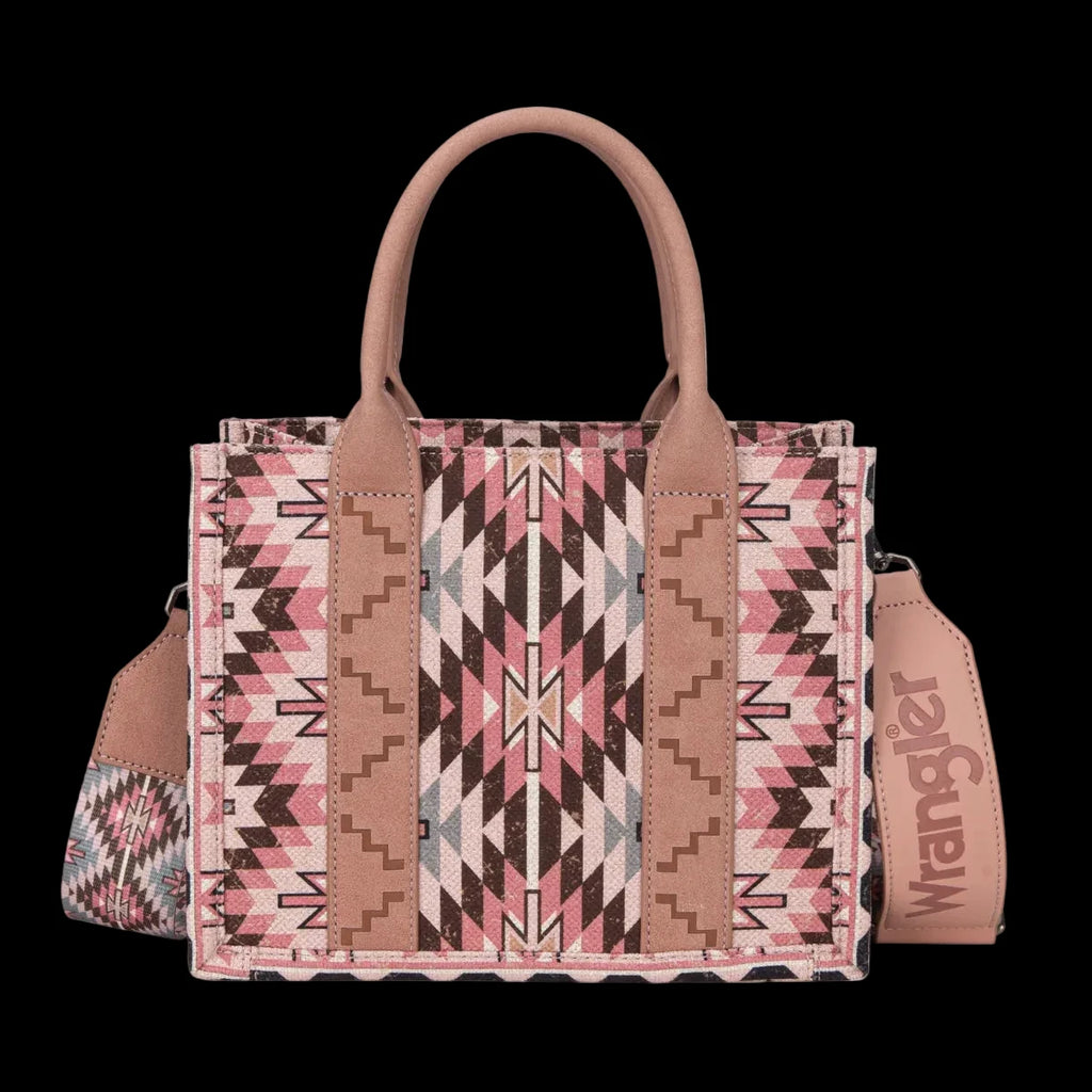 Wrangler Southwestern Pattern Dual Sided Print -Tote/Crossbody