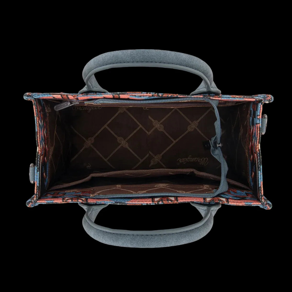 Wrangler Southwestern Pattern Dual Sided Print -Tote/Crossbody