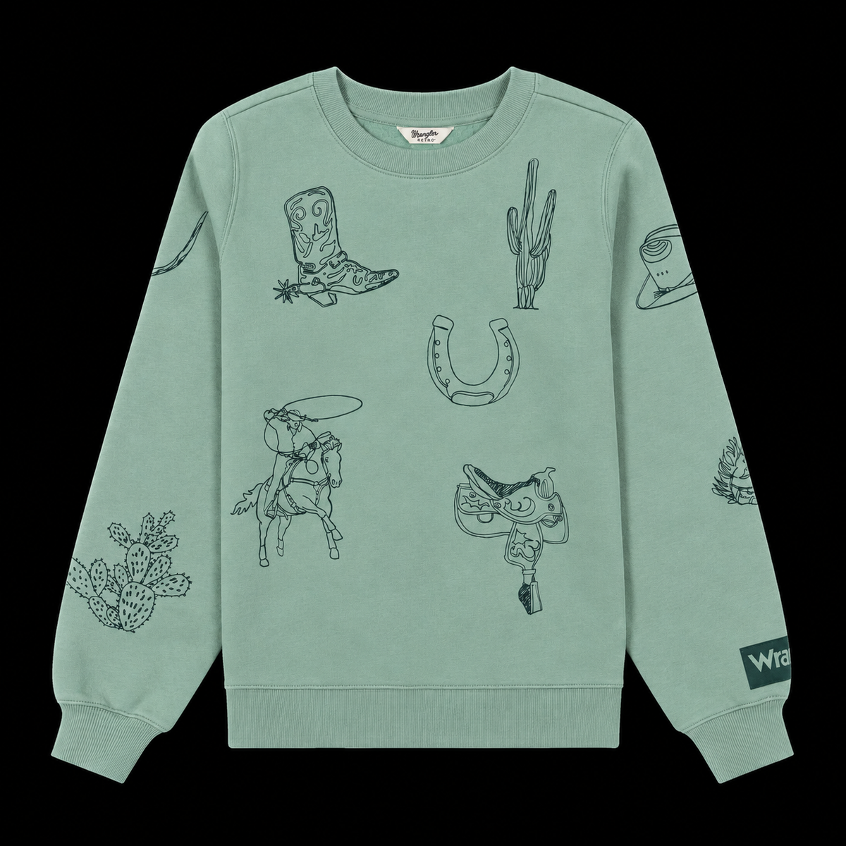 Wrangler Retro® Punchy Sweatshirt Crew - Blue