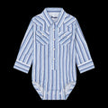 Wrangler® Baby Boy Long Sleeve Bodysuit - Blue/White