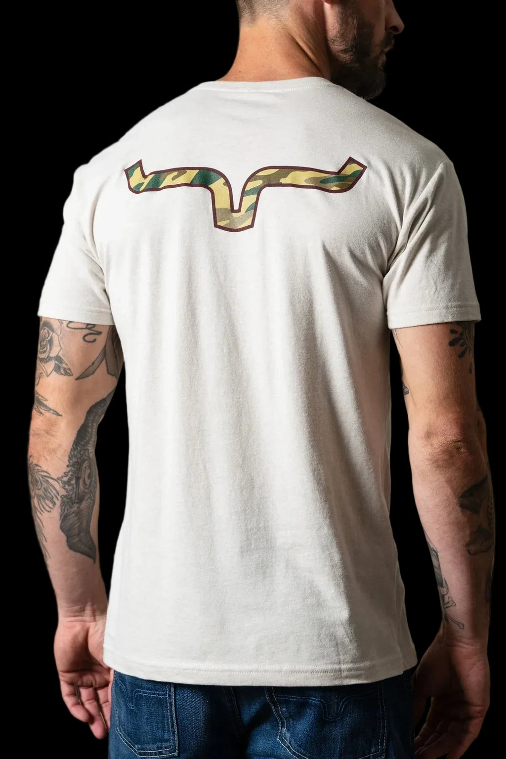 Kimes Ranch Men’s Camo Back Shirt