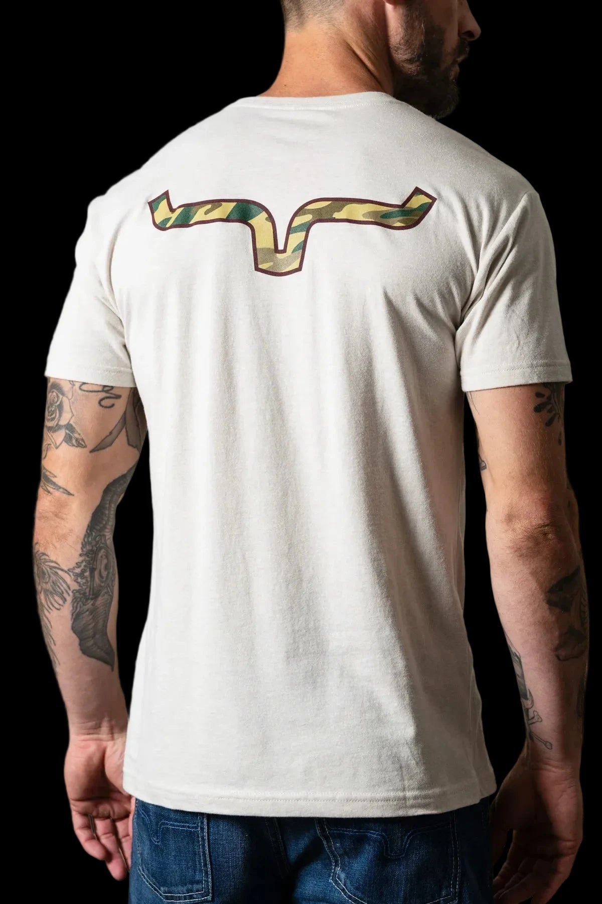 Kimes Ranch Men’s Camo Back Shirt