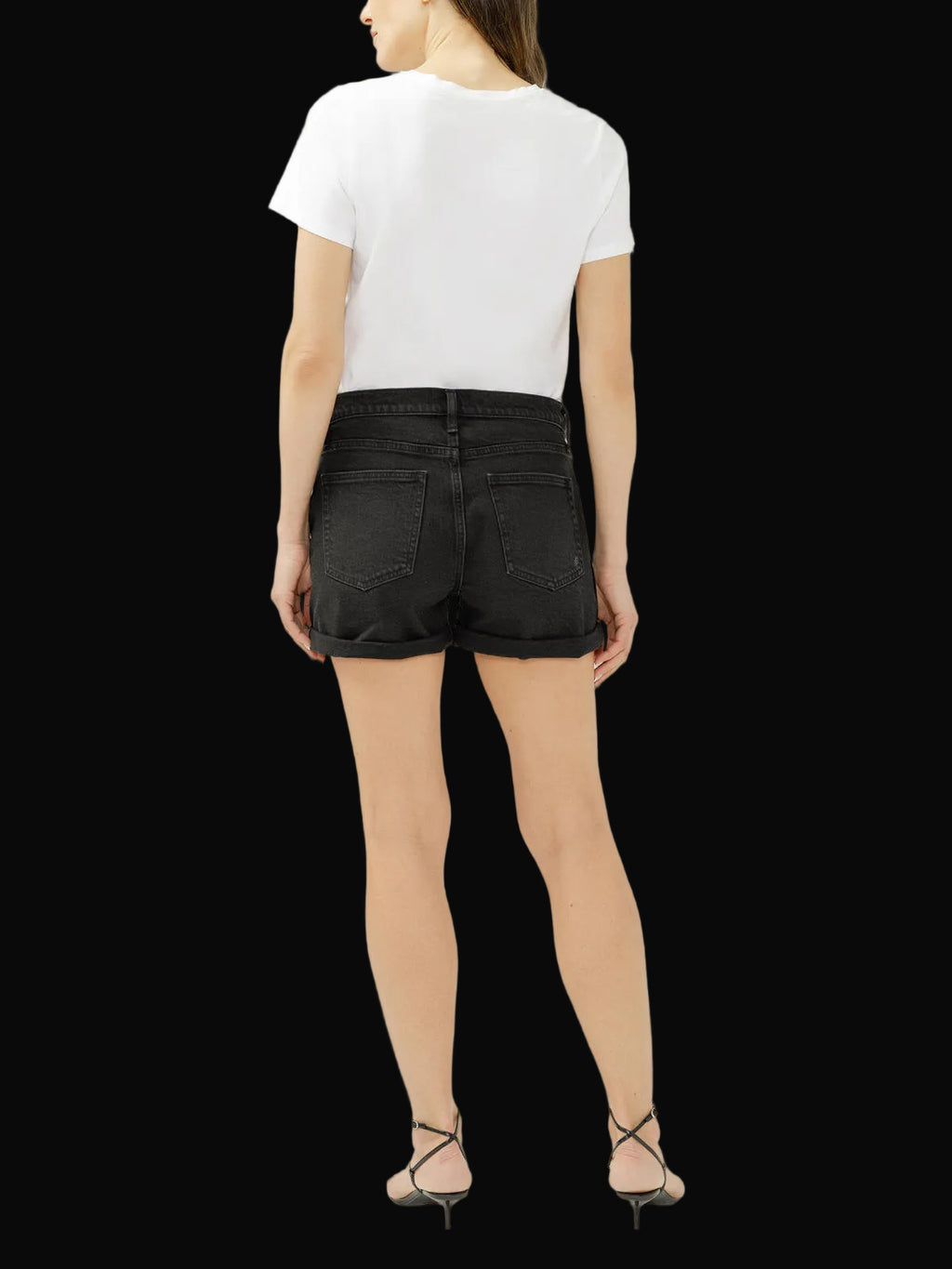 Silver Jeans Co. Womens Relaxed Boyfriend Shorts: Black