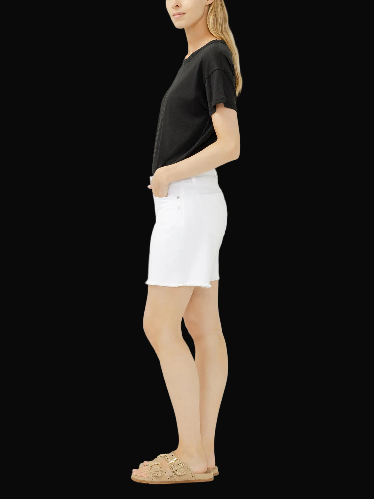 Silver Jeans Co. Womens Suki Long Shorts: White