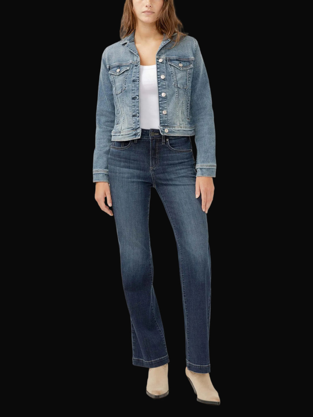 Silver Jeans Co. Womens Denim Jacket: Indigo