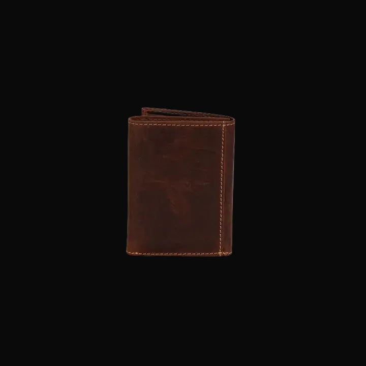 Greenwood Leather Men's Trifold RFID Wallet