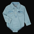 Wrangler Baby Long Sleeve Bodysuit - Faded Blue