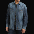 Wrangler Retro Premium Shirt - Blue Denim