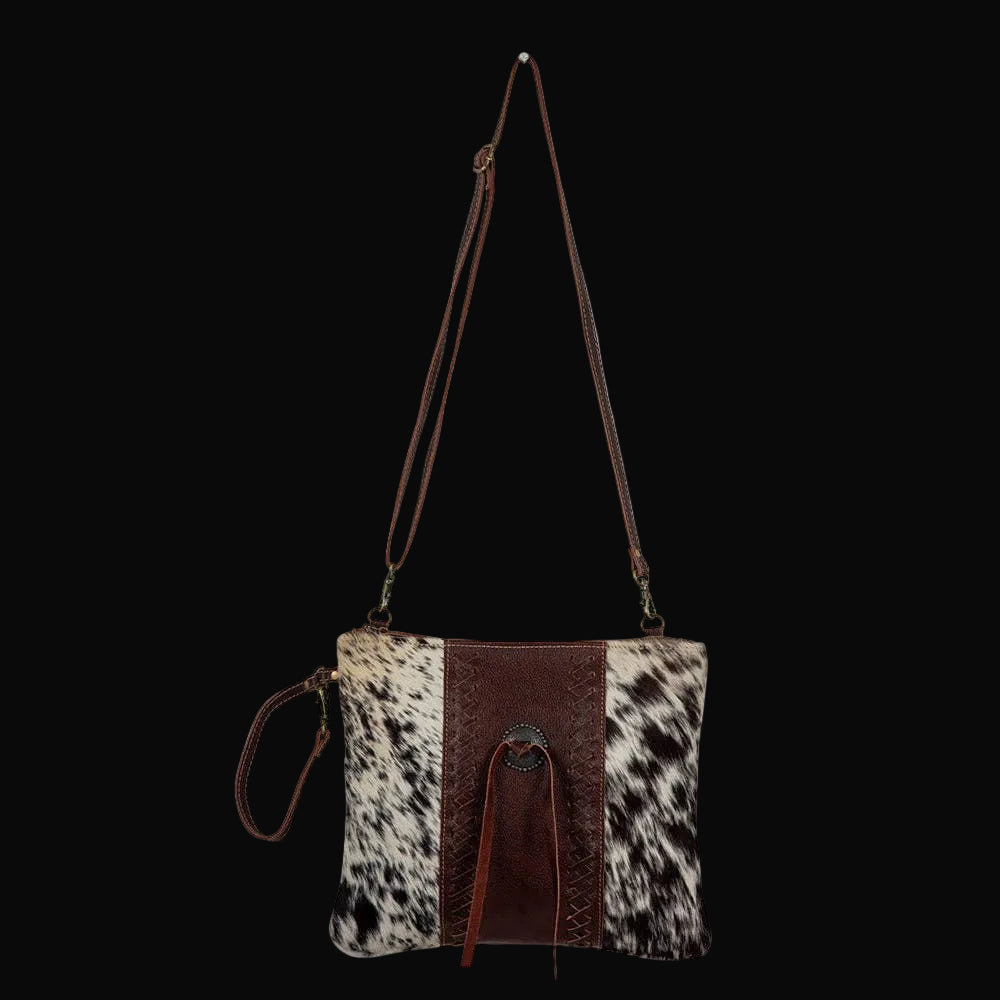 Myra Rosalinda Cross Stitched Leather & Hairon Bag