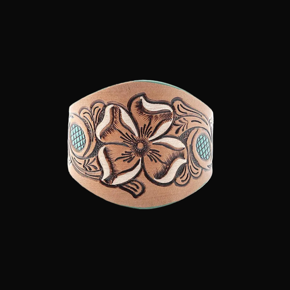 Desert Magnolia Dream Cuff Bracelet: Brown