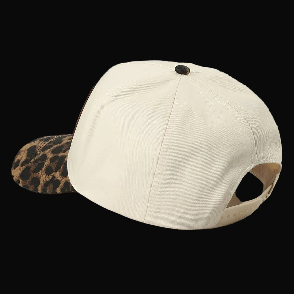 Howdy Darlin' Embroidered Leopard Brim Trucker Hat - ONE SIZE