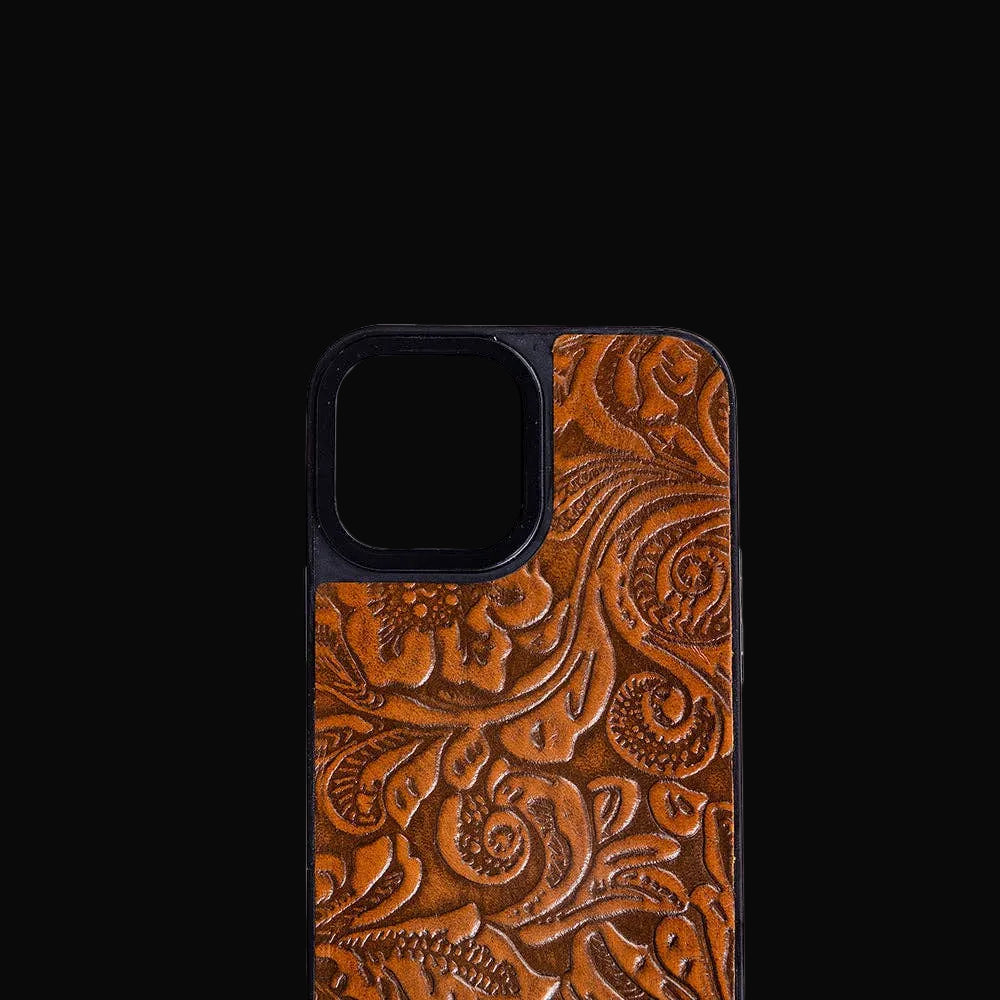 Mesa Spirit Phone Case for iPhone 13 Pro Max: Brown Embossed