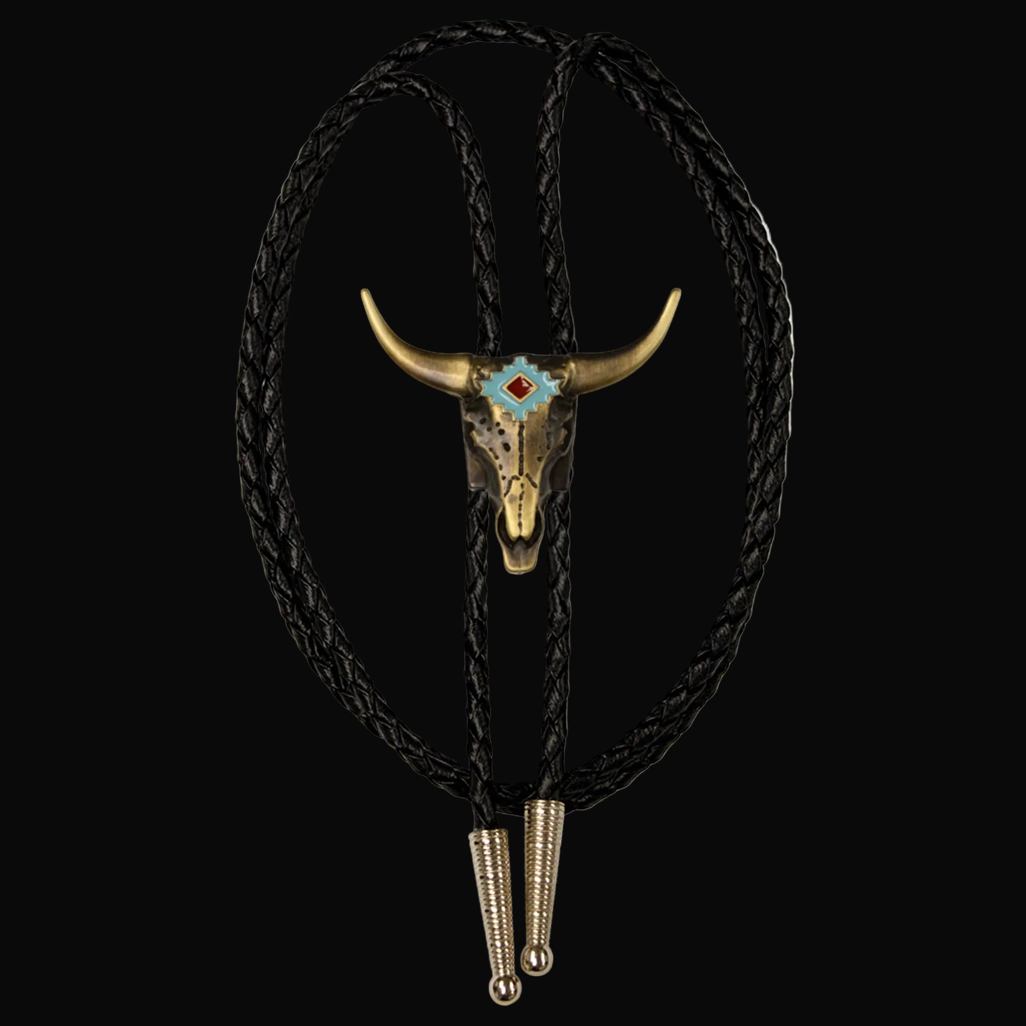 Longhorn Vintage Brass Bolo Tie