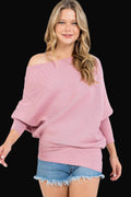 Sweet Lovely by Jen Womens Off Shoulder Knit Sweater