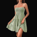 Women's Off-Shoulder Spaghetti Strap Solid Color Versatile