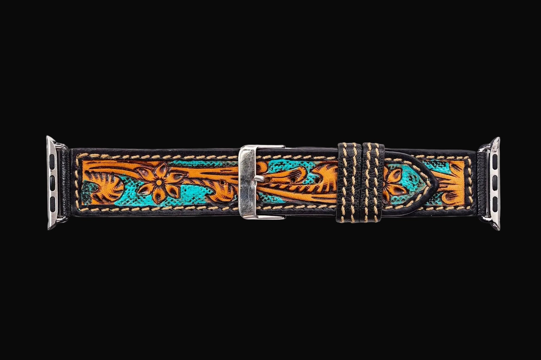 Dawson Creek Hand-Tooled Leather Watchband