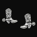 Western Express Cowboy Boot Earrings in Cowboy Hat Gift Box