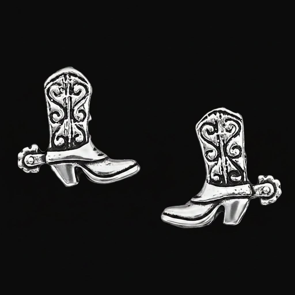 Western Express Cowboy Boot Earrings in Cowboy Hat Gift Box