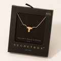 Fame Accessories Stud Bull Head Pendant Necklace