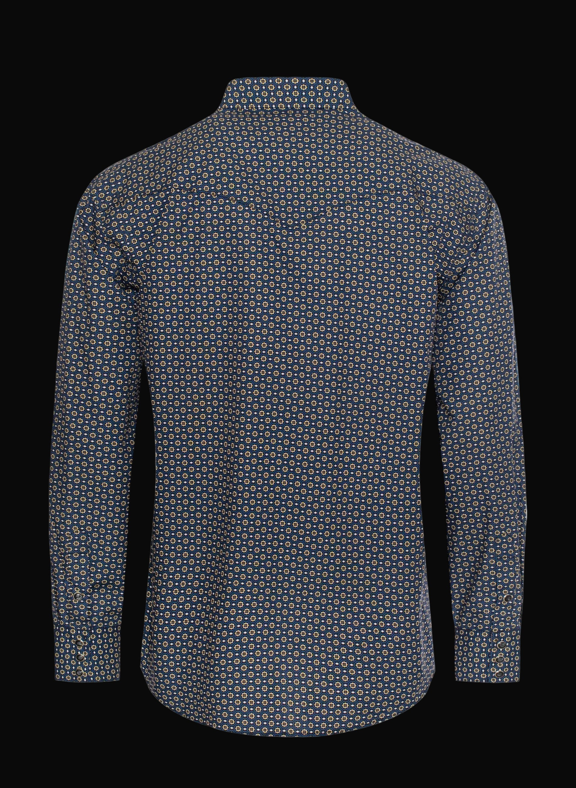 Men's Western Pearl Snap Print Shirt