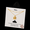 Fame Accessories Gold Dipped Cowboy Hat Pendant Layered Necklace