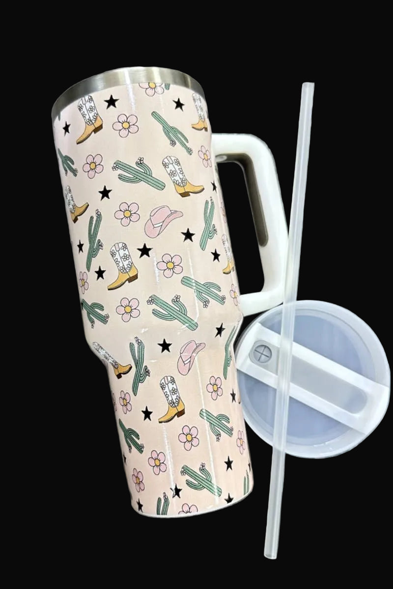 CACTUS BOOTS STAINLESS STEEL TUMBLERS CUP 40oz