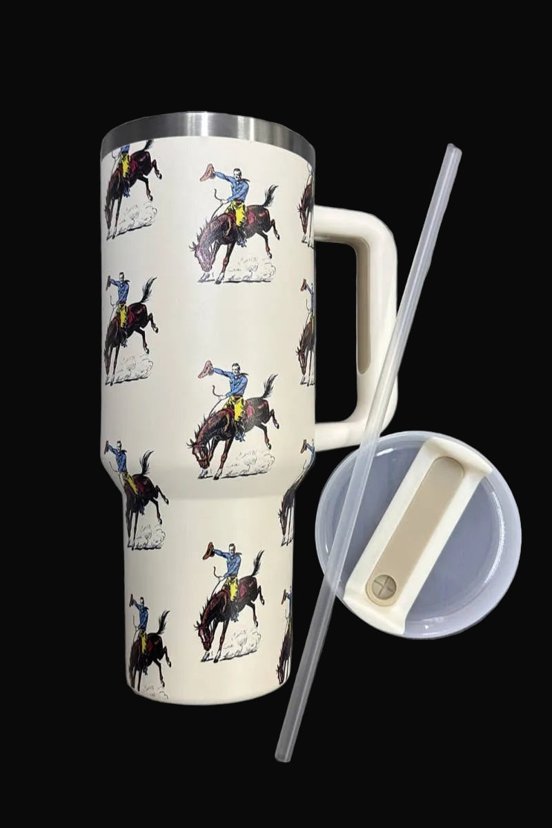 WESTERN RODEO STAINLESS STEEL TUMBLERS CUP 40oz
