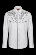 Rodeo Clothing Mens Western Cowboy Diamond Studded Embroidery Shirt