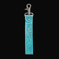 Blooming Meadow Key Fob in Turquoise